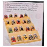 Wood Drawer Spice Rack 24 Jars