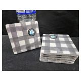 6 Plaid Coasters