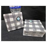 6 Plaid Coasters