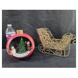 Christmas Music Box & Glitter Sled