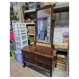 Antique Dresser With Mirror 38x21