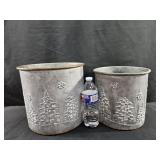 LG & MD Metal Holiday Baskets