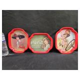 3 PC Coca Cola Trays