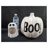Ceramic Pumkin & Sponge Holder