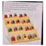 Wood Drawer Spice Rack 24 Jars