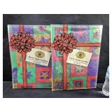 2 Flannel Backed Tablecloths Stars, Trees 52x70