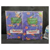 2 Flannel Backed Tablecloths Drummer 52x70