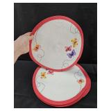 8 Round Butterfly Placemats