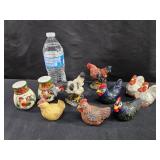 Rooster Figurines & Salt & Pepper