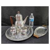 Oneida Tea Set & Serving Trays