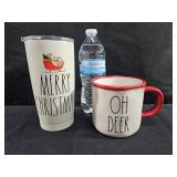 Rae Dunn  Tumbler & OH Deer Mug