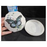 Butterfly Trinket Dish Sm Chip