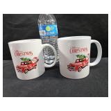 Red Truck Christmas Mugs