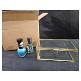 Glass Trinket Box & Nail Polish
