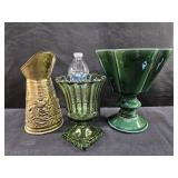 Hull Pottery England Pitcher & Glass Vase