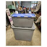 2 Storage Totes Grey