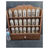 NICE 1987 Hummel Spice Jars & Shelf