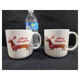 Weiner Dog Christmas Mugs