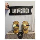 Wall Pockets, Sifter & Kitchen Sign