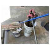 Buckets, Push Broom and Assorted items