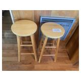 Set of Wooden Bar Stools
