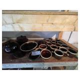 Brown Drip Glazed Pottery