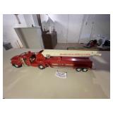 Vintage Red Metal Fire Truck