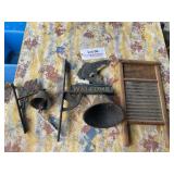 Mini Wash Board, Cast Iron Bells