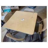 Card Table, Chairs, Rug