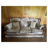 Sofa with Wood Trim