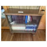 Vintage Enclosed Bookshelf/Books