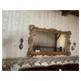 Gold Framed Mirror & Votives