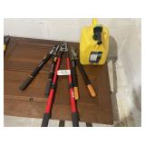 3 sets of Loppers - Fuel can