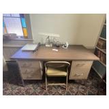 Metal Desk, Chair & More