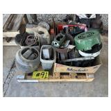 PALLET OF ASSORTED ELECTRIC MOTOR PARTS
