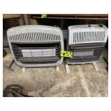 TWO NATURAL GAS HEATERS, UNKNOWN CONDITION