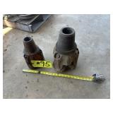 2 USED TRICONE DRILL BITS, 1- 6 1/4" BIT, 1- 8.75"