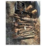 ASSORTED CASING TONGS, WRENCHES AND PARTS