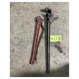 2" TUBING TONGS, RIGID 3" CHAIN WRENCH