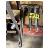 3 ALUMINUM RIGID PIPE WRENCHES