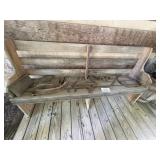 Wooden Bench & Rustic Implements