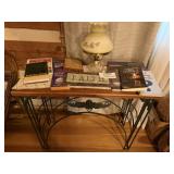 Table, Plant Stand & Books