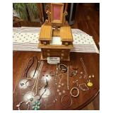 Costume Jewelry & Box