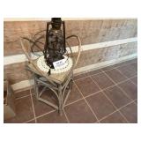 Vintage Stool & Lamp