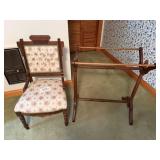 Victorian Style Chair & Quilt Stand