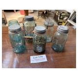 Blue Quart Jars