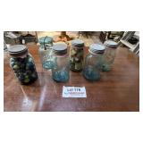 Ball Mason Blue Quart Jars
