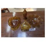 Vintage Amber Glassware