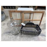Fireplace Grate, Water Jug, Windows