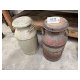 Vintage 10 Gallon Milk Cans